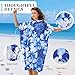 Tirrinia Surf Poncho Changing Robe, Hooded Beach Towel for Adults, Quick Dry Lightweight Surf Towel for Women & Men, Portable Swim Cover Up for Beach Pool Camping,Plum Blossom
