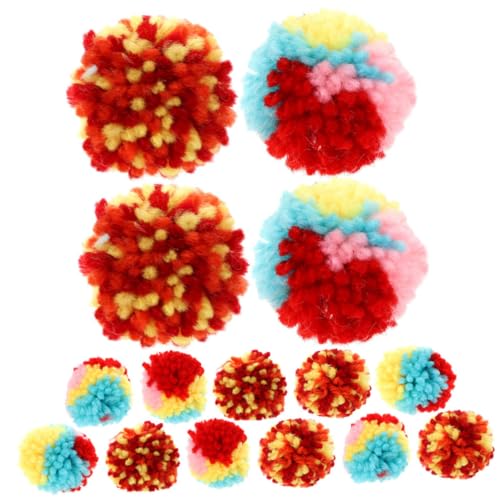 ibasenice 20pcs Plush Balls Cat Interactive Chewing Lightweight Kitten Teething Balls Durable Pet Supplies for Indoor Cats Fun and Engaging Playtime