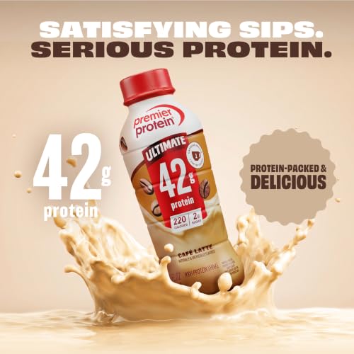 Image of Premier Protein ULTIMATE 42g High Protein Shake +Energy, Cafe Latte, 12 Ct