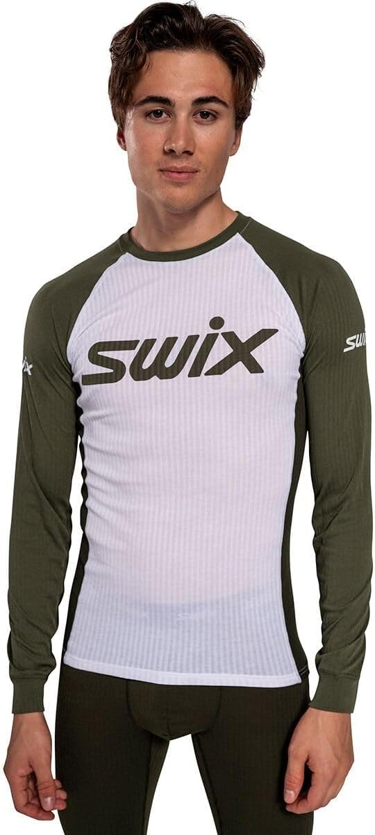 Swix Men's Racex Classic Lightweight Quick-Drying Stretch Slim Fit Long Sleeve Baselayer Top