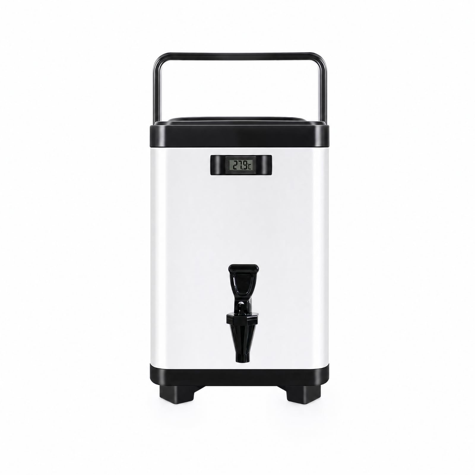 Dispensador de bebidas térmico con visor y laterales prácticos, contenedor blanco de 8L