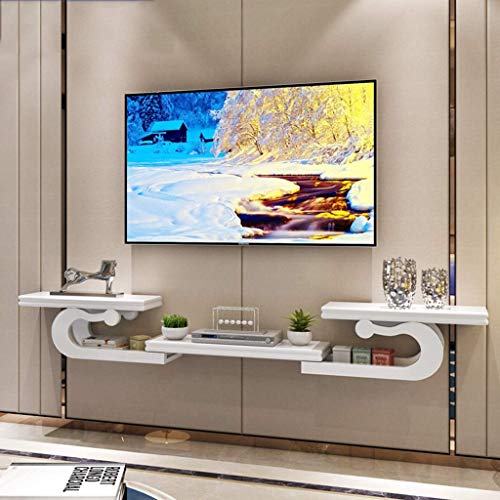 Schwimmendes Regal Schwimmendes Regal Wandhalterung TV-Schrank Wand Hintergrund Aufbewahrungsregal für DVD/Blu-Ray-Player Satelliten-TV-Box