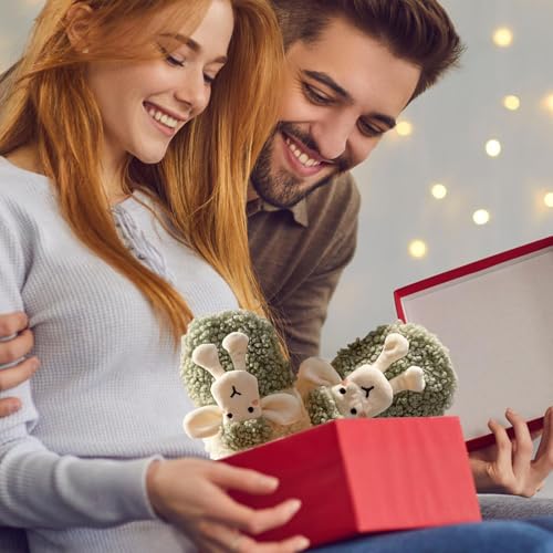 Kids' Gloves - Lamb Wool Animal Design, Sheep Pattern Unisex Mittens | Hanging Neck Full-Finger Fleece-Lined Thick Warm Gloves for Adults and Students, 1 Pair Cute Cartoon Winter Hand Warmers4