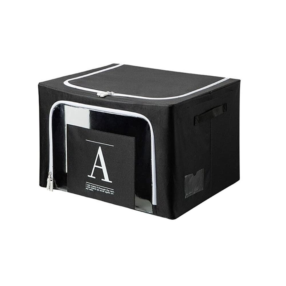 ETRGFTHU Clothes Storage Box Household Foldable Organizer Under-bed Debris/quilt Storage Large Capacity Design Strong(Black)