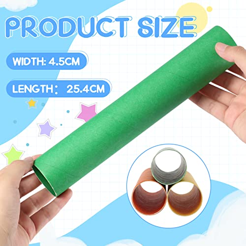 Henoyso 36 peças de tubos de papelão de 4,5 cm x 25,4 cm para artesanato, papel de papelão de Natal,