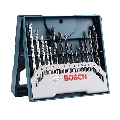 Bosch Jogo brocas alvenaria/metal/Madeira Mini X-line 15 peças