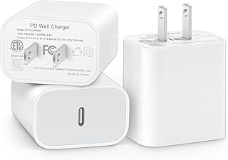 iPhone 15 14 13 12 11 Charger Block [3 Pack] 20W USB C Charger Block Fast Charging for iPhone 15/15 pro/15 plus/15 pro max/14/13/12/11/SE/XR/8, iPad Pro/Mini, Galaxy, Pixel 4/3 and More