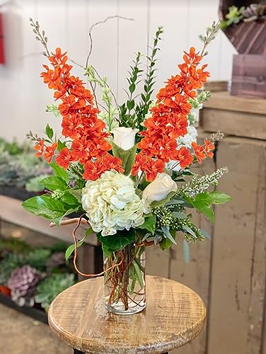 Dilatata Orange Delphinium Artificial Flowers thumb #4