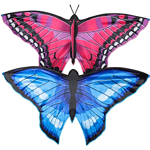 Toy Life Butterfly Kite For Kids Easy To Fly Large Kids Kite 2 Pack- Kites For Kids And Adults Easy To Fly Big Beach Kites For Kids Age 4-8-12 Idea Gift For Children Outdoor Game Activities Beach Trip #TOP7