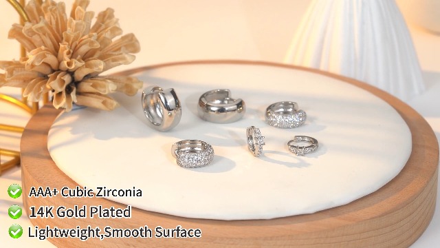 Set 3 Paia Orecchini A Cerchio Oro Con Chiusura Leva – Vari Larghezze - Foto 3