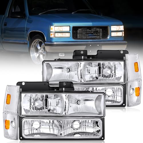 Nilight Headlight Assembly Compatible with 1988 1989 1990 1991 1992 1993 Chevrolet GMC C/K 1988-1993...