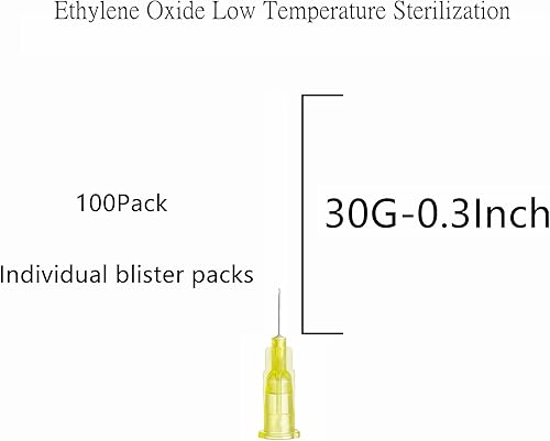 Miniatura 2 de Aguja desechable Luer Lock, paquete de 100 (30G-0.3 pulgadas)