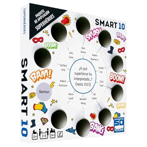 SD GAMES - Juego de Mesa, Smart 10 (Smart 10 - Superhéroes Paquete Ampliación) | Ya disponible en tu tienda friki favorita! En mundofriki.es!
