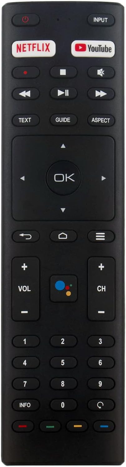 Beyution Replace Voice Remote Control Fit for JVC Android TV RM-C3369 RM-C3363, Replacement Works for Konka RM-C3329 Smart 4K UHD LCD LED HDTV 40H33A 65U55A 50Q75A 55U55A 32H31A 75U55A 43U55A
