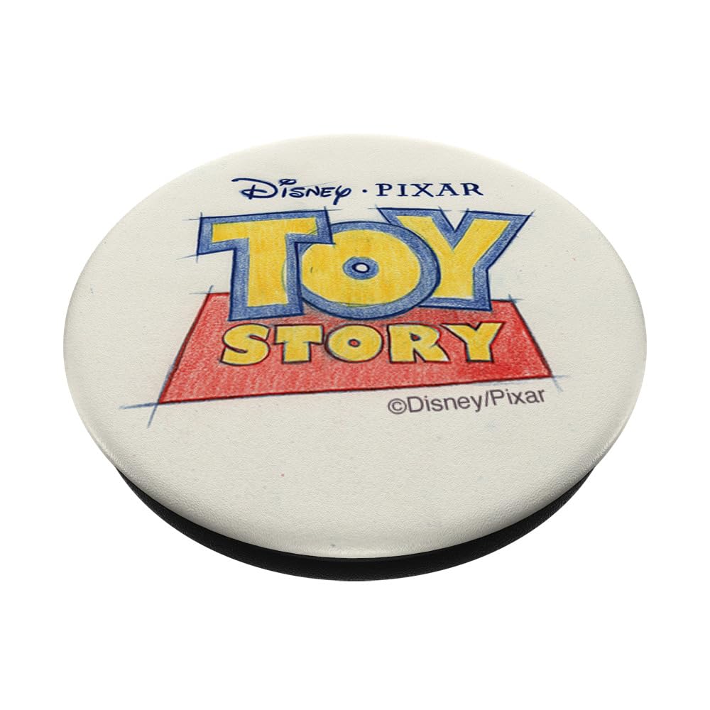 Disney & Pixar’s Toy Story Logo Concept Art Sketch PopSockets Swappable PopGrip, Black - Image 2