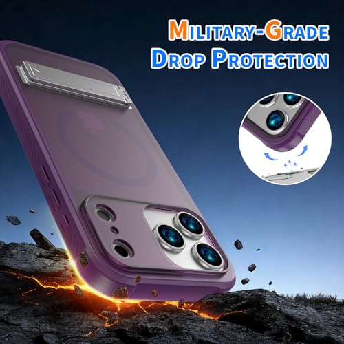 Coque iPhone 17 Pro antichoc et béquille invisible compatible MagSafe