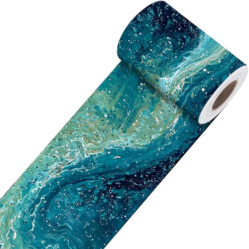 Image of Nuxovilar Abstract Wave Peel Stick Wall Border PVC 3.94x16.4'
