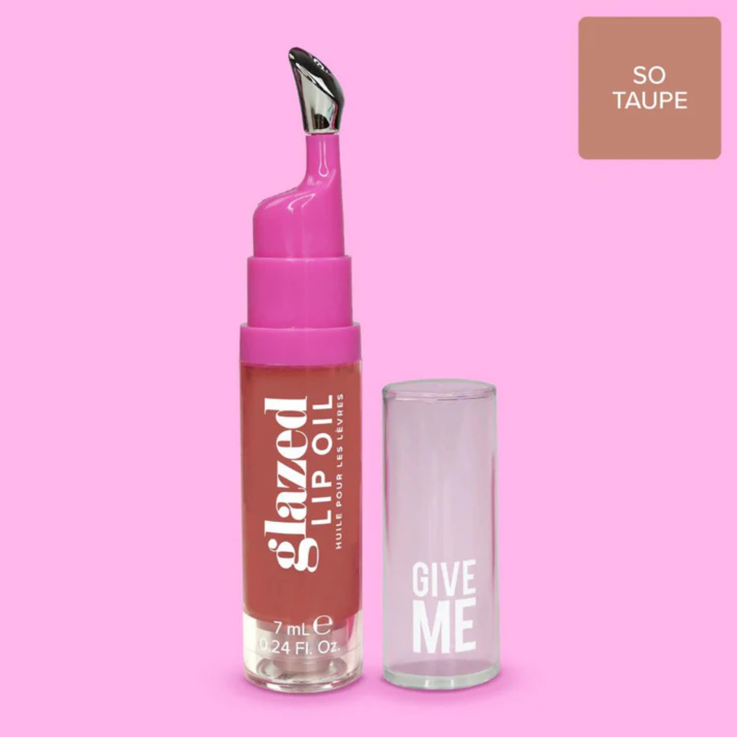 Give Me Cosmetics, Glazed Lip Oil, Infused with Jojoba Oil, Intensely Hydrating and Delivers a Gorgeous, Glossy Finish - So Taupe - Image 3
