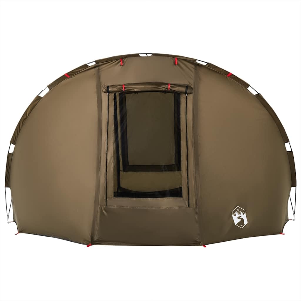 Tenda da pesca per 5 persone, verde oliva, impermeabile, poliestere 190T con rivestimento in poliuretano, 307 x 290 x 170 cm, facile da trasportare con custodia, ideale per campeggio e attività