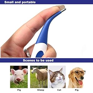 Professional Pet Livestock Thermometer, Fast Digital Veterinary Thermometer, Pet Thermometer for Dogs,Cats, Horse,Cattle,(No Battery)