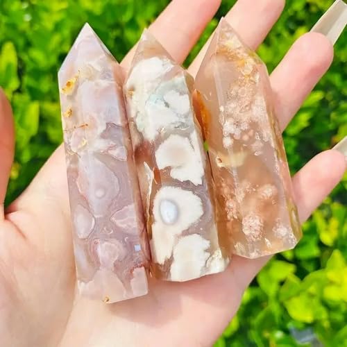 Blume Kirschblüte Achat Kristall Zauberstab Obelisk Turm Home Decor Geschenke