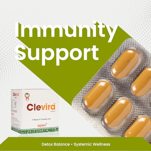 Image of Green Milk Clevira Tablets | Ayurvedic Immune Support Supplement | Supports Immunity During Seasonal Flu & Viral Challenges | Helps Maintain Platelet Balance, Detox & Recovery | Herbal Immune Care Formula | 10x10 Tablets