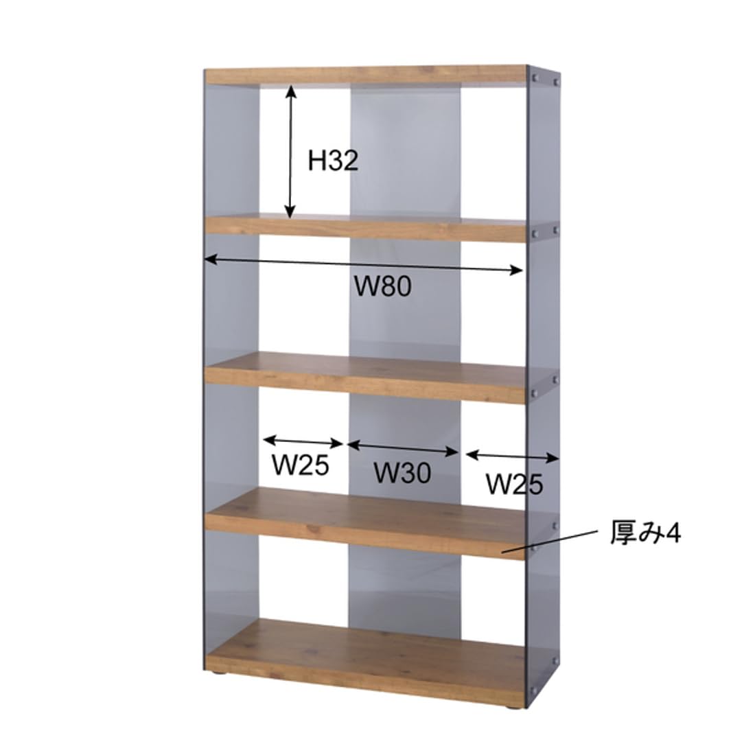 Amazon｜シェルフ ガラス 4段 ラック 陳列棚 什器 飾り棚 ディスプレイ