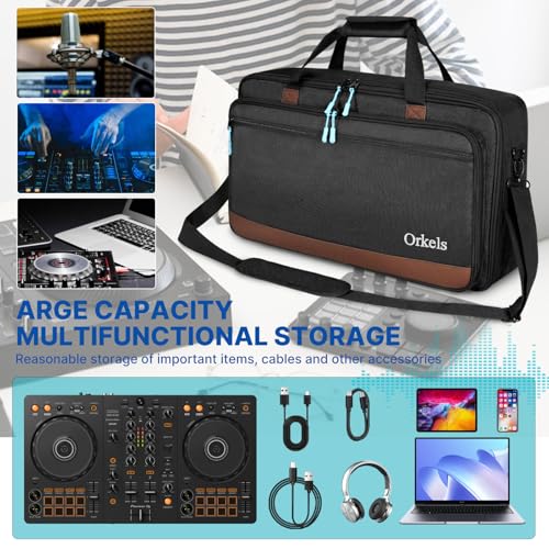 Image of ORKELS DJ Controller Case for DDJ-GRV6, DDJ-REV5, DDJ-REV7, DDJ-FLX6-GT, DDJ-800, XDJ-RR, DDJ-1000SRT, RX, S8, DDJ SX, SX2, SX3, Inpulse 500 DJ Controller