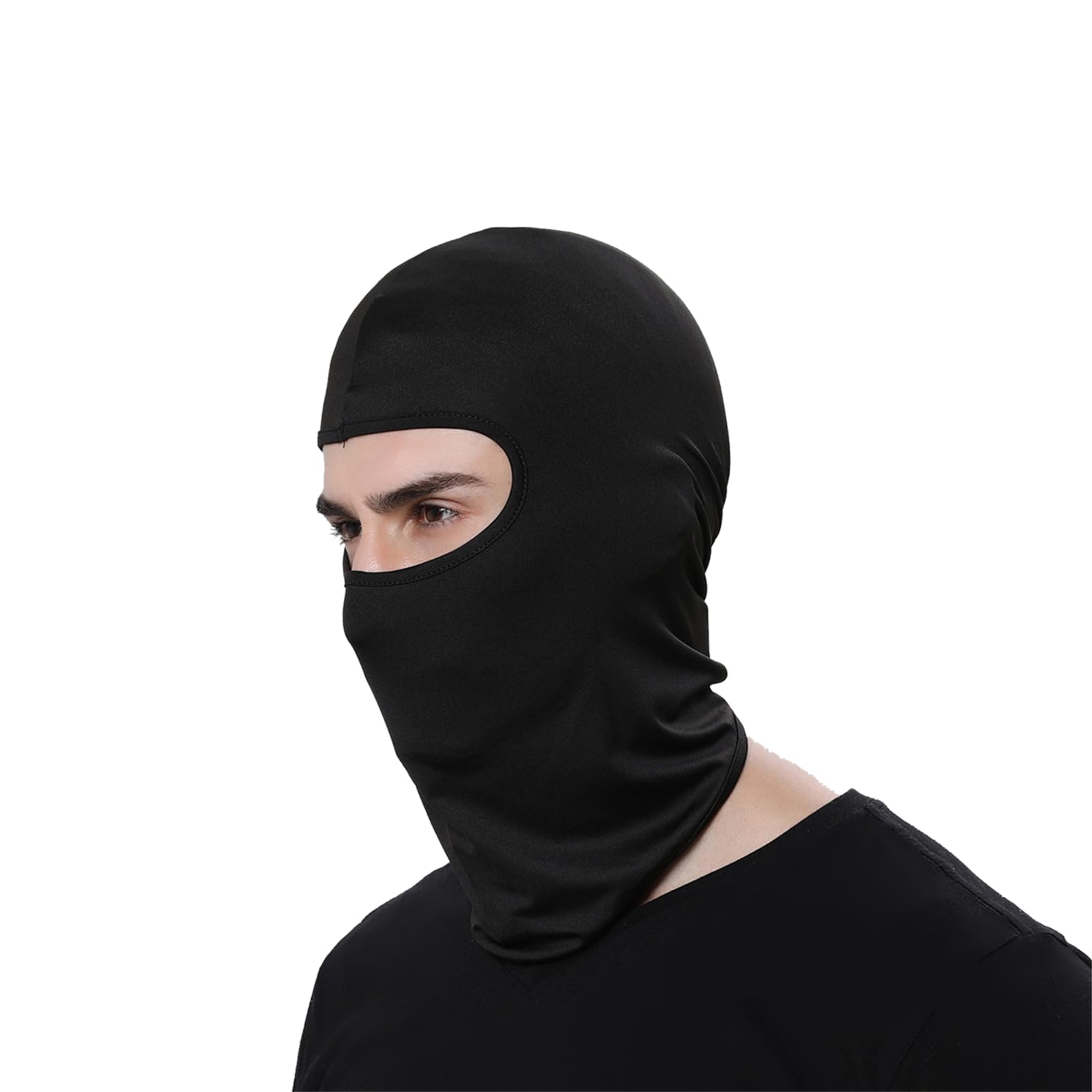 2 Pieces UV Balaclava Ski Mask Protection Face Mask Cycling mask Motorcycle mask Windproof Breathable Motorcycle Hood Outdoor Cycling Hiking Sports Men Women (Black)