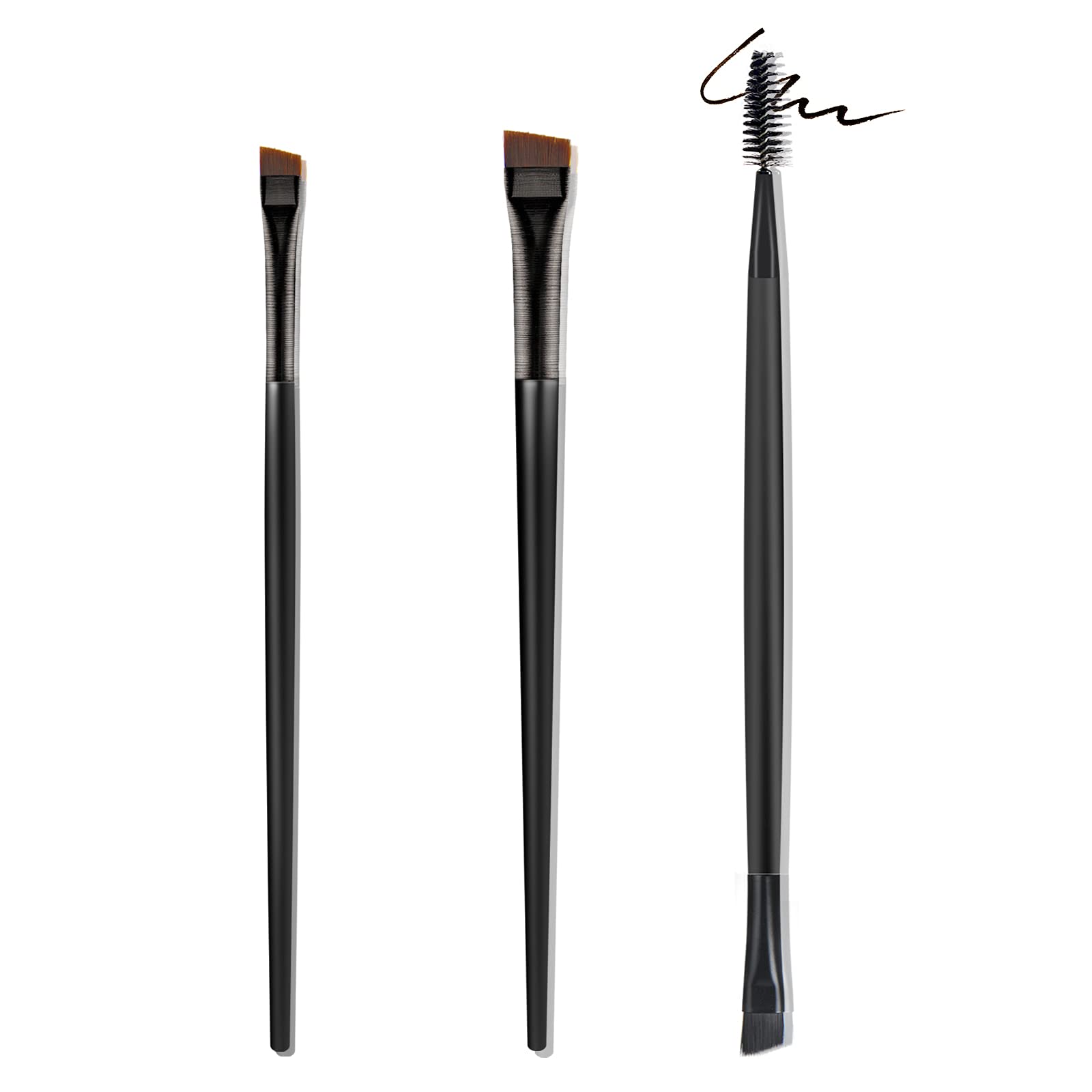 Buy Angled Eyeliner Eyebrow Brush Ultra Fine Eyeliner Brushes Slanted Flat Angle Brow Grooming
