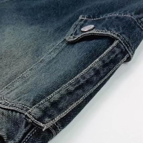 Pantalones vaqueros cargo informales para niños con cintura elastica comoda 7