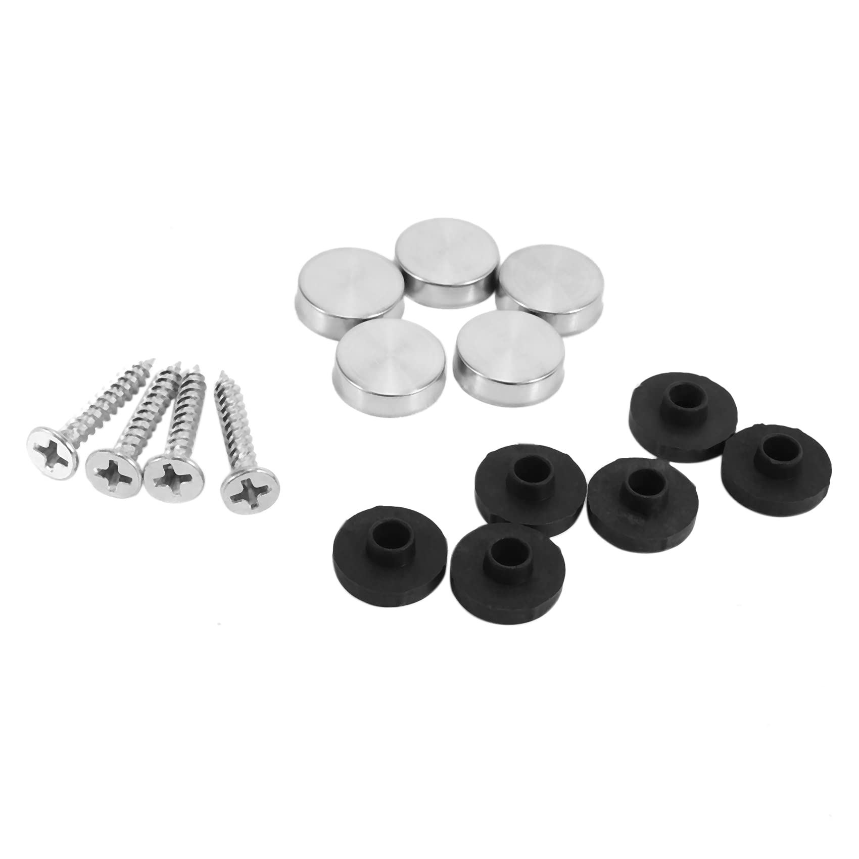 Bloepum 80 Pcs 14mm Dia Stainless Steel Decorative Mirror Screw Cap Nails