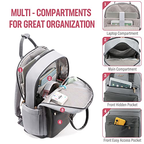 Image of LOVEVOOK Laptop Backpack for Women Girls, 15.6 Inch Waterproof Computer Backpack Student School Cute Bookbag Computer Bag