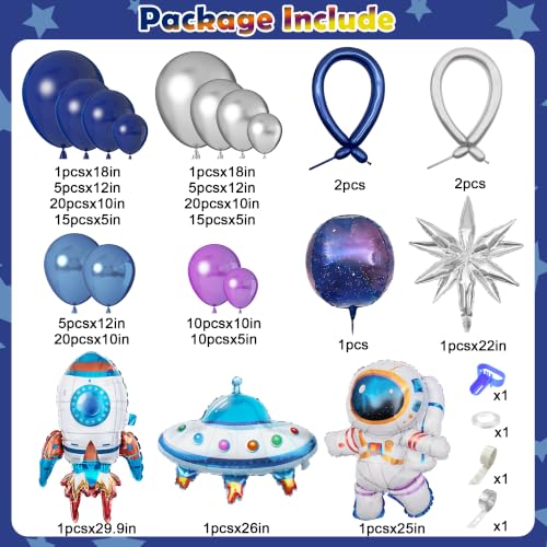 Image of Amandir 140pcs Outer Space Balloon Garland Arch Kit