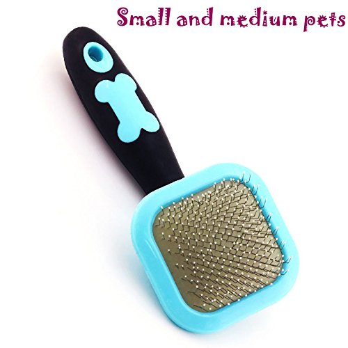 DEEBF Square pet brush,Self Cleaning Slicker Brush，Slicker Brush For Cat Dog,Massage Brush,Deshedding Brush,Dog Grooming Brush,Dog Brush and Cat Brush