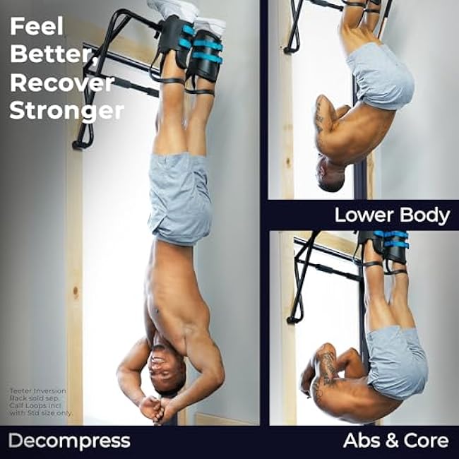 Teeter EZ-Up Gravity Boots for Inversion Decompression Stretching, Back Pain Relief and Abdominal Exercise
