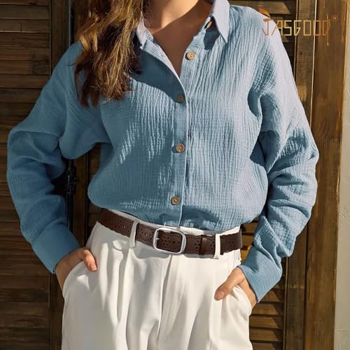 JASGOOD Women's Hollow Flower Genuine Leather Belt for Jeans Pants Wide Belt for Ladies2