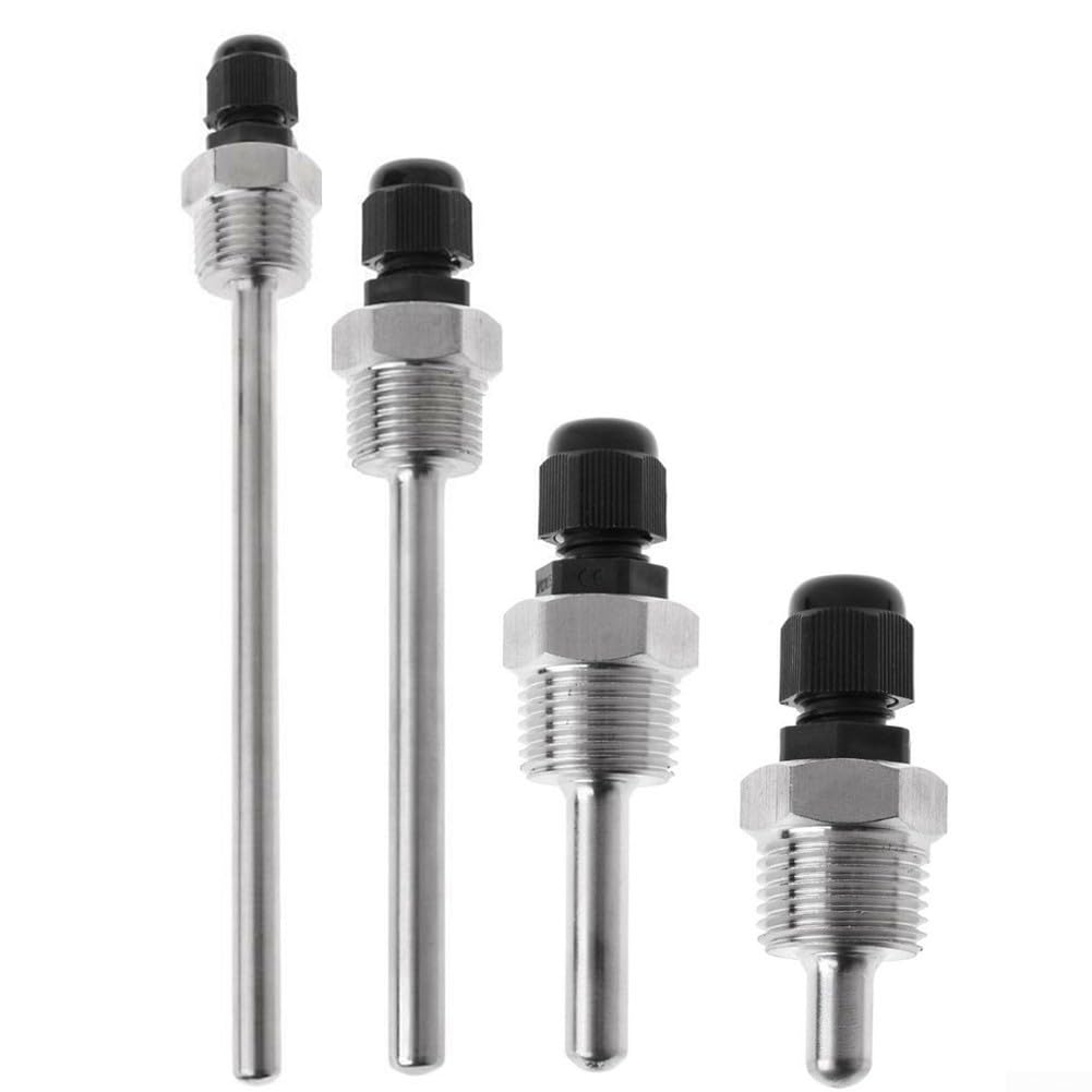 2x Tauchhülsen 304 Edelstahl, G3/4" Gewinde, 8 X 50 Mm, Für Temperatursensoren In Solaranlagen & Wassertanks