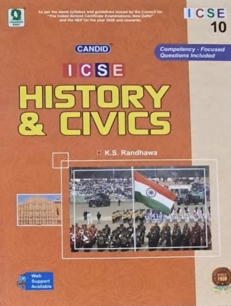 Image of Candid ICSE History & Civics Class 10 Competency-Focused Questions Included Edition 2025