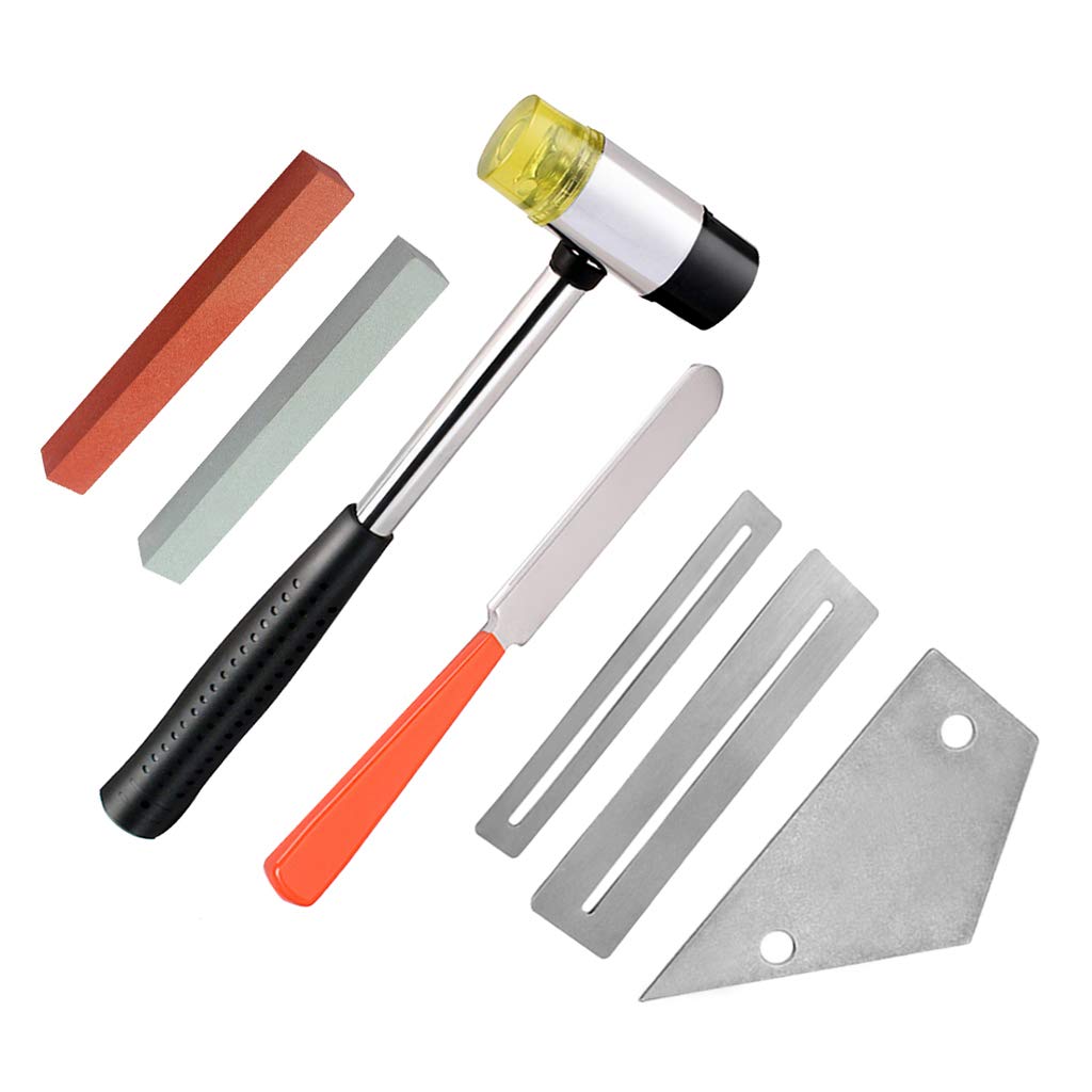 Alnicov 7PCS Kit di strumenti per levigare il livellamento dei tasti per liutai e chitarristi