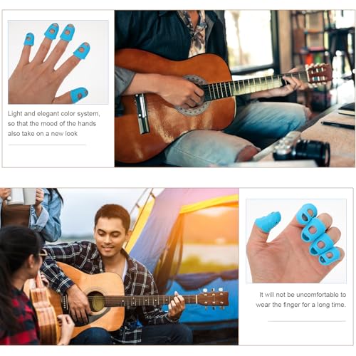 Protège-doigts guitare silicone contre la douleur pour jeu prolongé