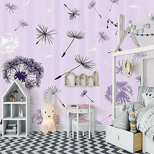 Papier peint 3D pissenlit violet poster mural 150x105