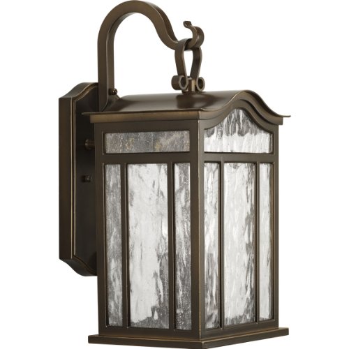 Progress Lighting P5717-108 Meadowlark Collection Three-Light Wall Lantern, 8-1/2-Inch Width x 17-1/8-Inch Height, Oil-Rubbed Bronze