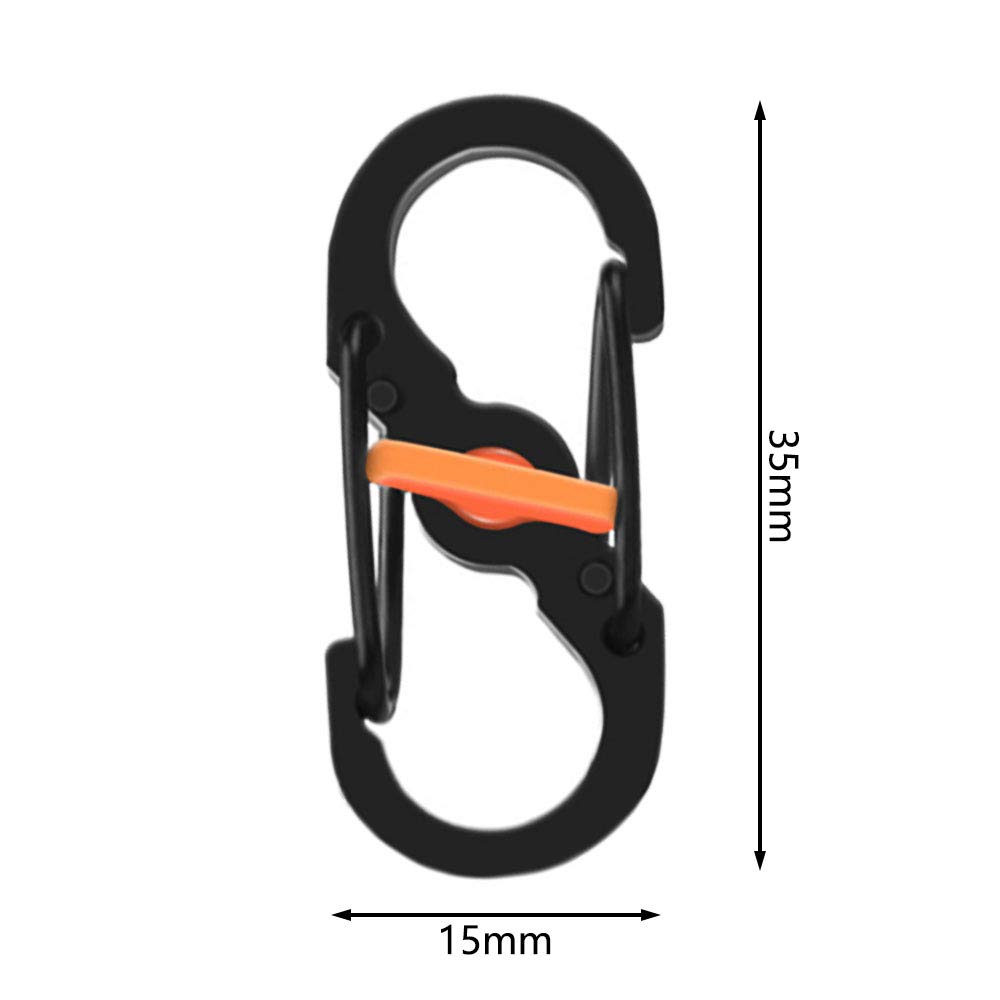8 Pezzi Moschettoni A S In Acciaio Inox - Doppia Molla, Per Campeggio, Viaggi, Casa - Foto 2