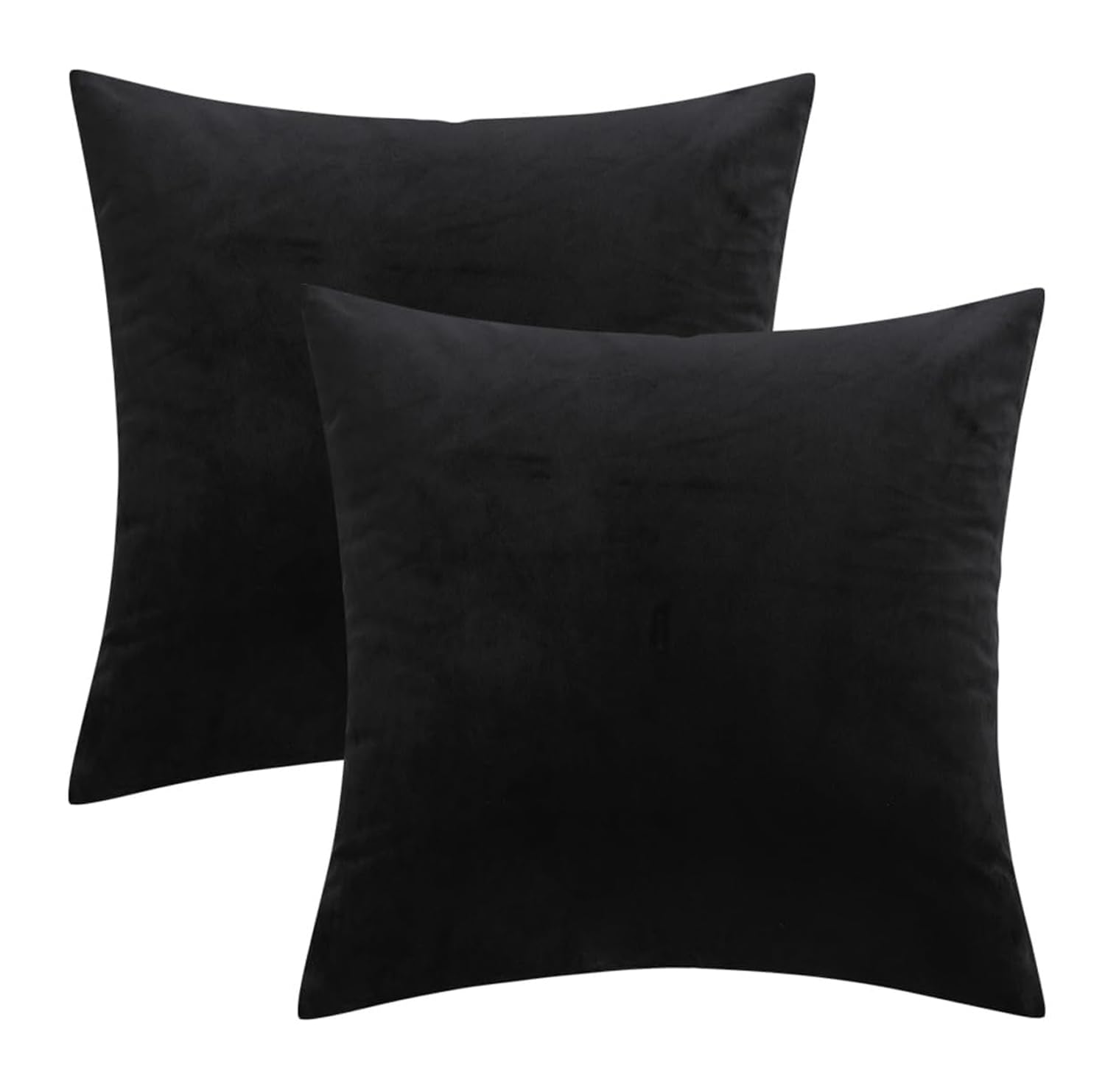 GONOVE Cushion Covers 45x45cm Decorative Modern Throw Pillow Case Pack of 2 Velvet Soft Pillow Cushion Covers Square Black Pillowcase for Livingroom Sofa Bedroom — image 1