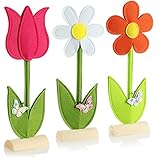 deko kranz holzblumen GESCHENKIDEE: Die österlichen Blumen sehen wirklich sehr schön aus und lassen sich wunderbar an Kinder sowie auch Erwachsene an Ostern verschenken!