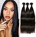 Produktbild Daimer Straight Brazilian Bundles Human Hair 3 Bundles Original Echthaar Tressen Extensions 300g Unverarbeitete Haar Remy Hair Extensions Haarverlängerung Echthaar Tressen Weavon 18 20 22 Inches