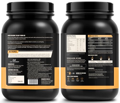 Image of MyFitFuel MFF Whey Protein 90 Isolate | 1 Kg, 30 Servings (Unflavoured) | Pure 100% Whey Isolate Protein