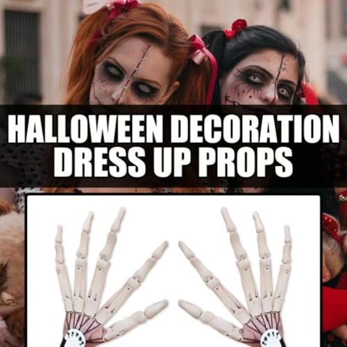 Dedos articulados de Halloween con garras de esqueleto flexibles para disfraces de terror 2