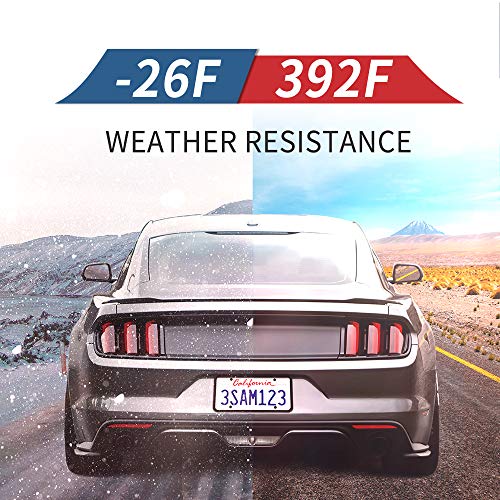 Aujen Silicone License Plate Frames 2 PCS for US Standard Car, 100% Street Legal License Plate Frame, Rattle-Proof and Easy Installation License Plate Holder (Black) - Thumbnail 7